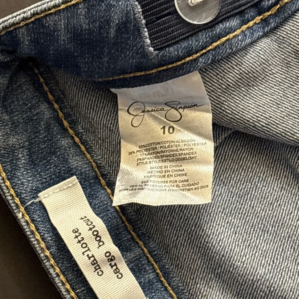 Jessica Simpson Light Blue Bootcut Cargo Jeans - Kids